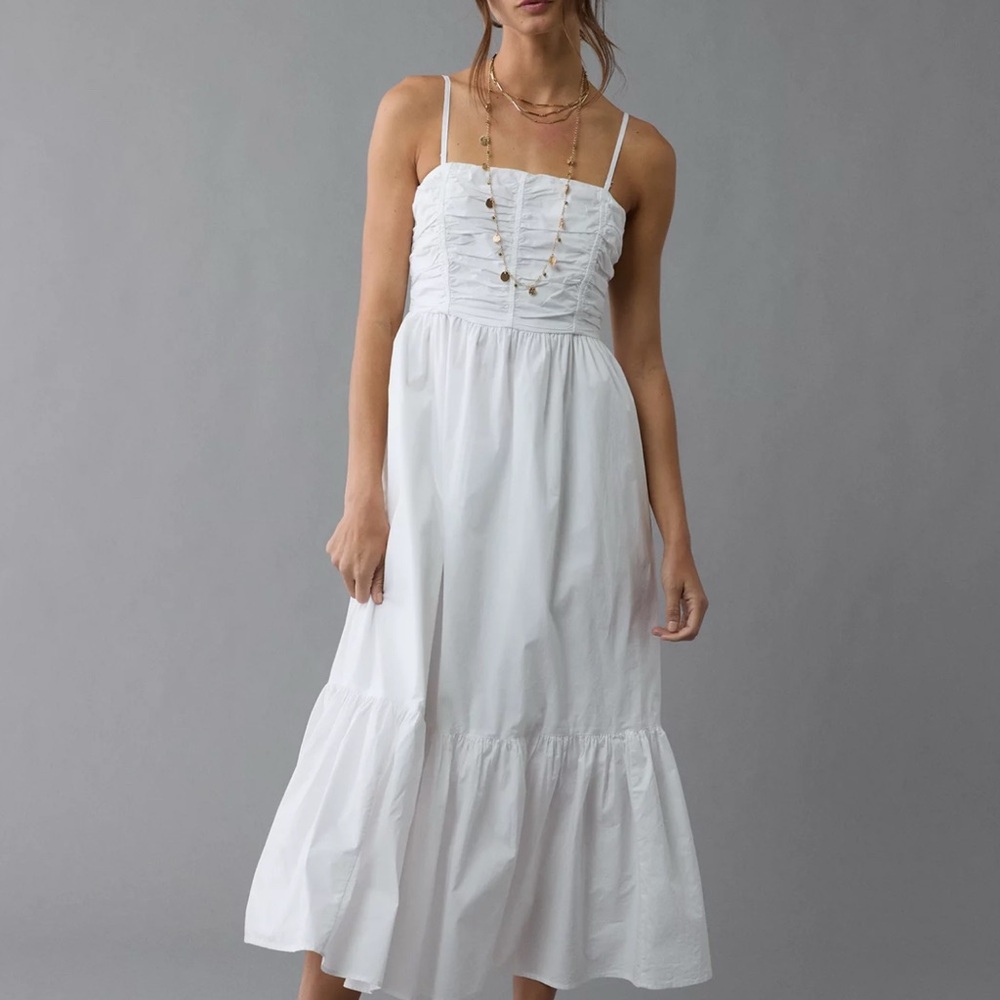 AE Ruched Bodice Midi Dress